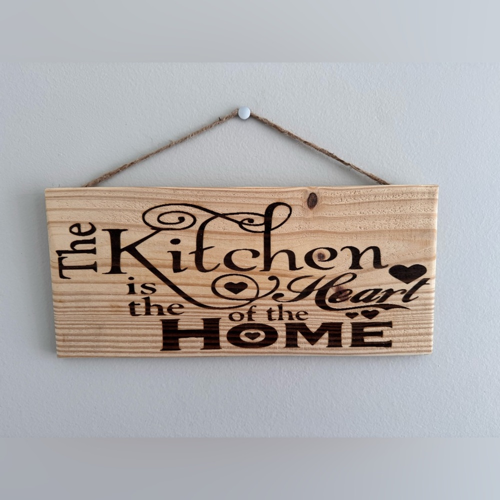 Rustic Wooden Kitchen Wall Sign